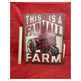Metal Farmall Single Sided Sign