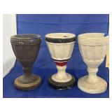 3 Pcs - Stoneware Urns