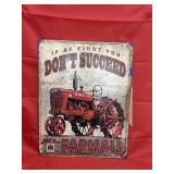 Metal Farmall Single Sided Sign