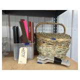 3 Pcs - Wicker Picnic Basket - Metal Hardware