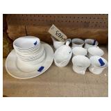 25 Pcs - Hedge Rose Wedgewood China