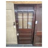 Vintage Wood Door w/Glass Panes