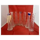 7 Pcs - Clear Bud Vases