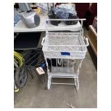Metal Plant Stand 10"L x 21"H & Metal Cart