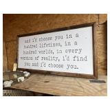 Wood Framed  Home Dï¿½cor 45"L