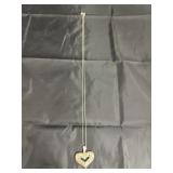Two Sided Sterling Silver Pendant & Chain 8.1 G
