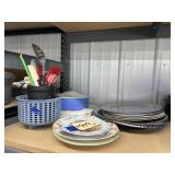 Assorted Large Plastic Plates - Tupperware Steamer