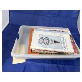 Tupperware Storage w/Assorted Books