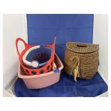 Decorative Fishing Basket & Plastic Bins & Basket