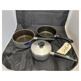 3 Pcs - Wearever Sauce Pans & Good Cooks Pan