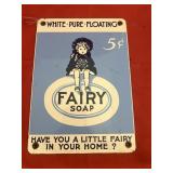Porcelain Sign Single Sided "Fairy Soap"