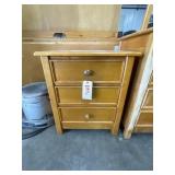 Wood 3-Drawer Night Stand