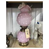 Elec Hurricane Lamp - Appears to be Fenton