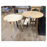 2 Round Side Tables 20"Dia x 26"H & 20"Dia