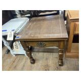 Wood Side Table 25"L x 21"W x 21"H