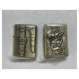 2 New Zippo style Lighters