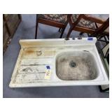 Vintage Kitchen Sink 42"L x 24"H