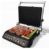 Sunvivi Indoor Grill & Griddle with Preset Menu, 1