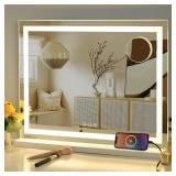 Sucedey 23" x 19" Vanity Mirror with Lights, Lar