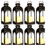 Tujoe 7 Pcs 10 Inch Decorative Candle Lantern Bulk