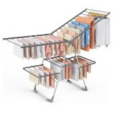 Sakugi Clothes Drying Rack, Foldable 2-Level Laund