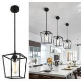 Black Pendant Lights Kitchen Island, 1-Light Farmh