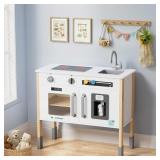 BlueWood Play Kitchen for Kids Toddlers - Wooden C