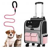 MGB Rolling Cat Carrier with Wheels: Dog Carrier f