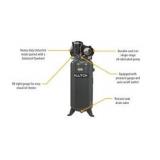 Klutch 60-Gallon Single-Stage Vertical Air Compres
