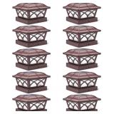 SIEDiNLAR Solar Post Cap Lights Outdoor Glass 2 Co
