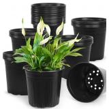 50 Pcs 2 Gallon Nursery Pots,Thickened Soft Plasti