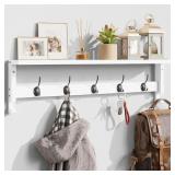 AMBIRD Coat Rack Wall Mount with Shelf, 28.9 Inche