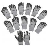 Ironton Nitrile-Coated Work Gloves, 11 Pairs, Blac