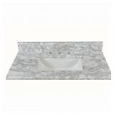 Tuscany  37"W x 22"D Carrara Marble Vanity Top w