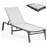 Ciokea Aluminum Chaise Lounge Ourdoor - Foldable &