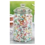 MOLIGOU Plastic Apothecary Jars with Airtight Lid,