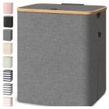 BALEINE Laundry Hamper with Lid, Tall Laundry Bask