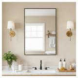FICTOR Bathroom Vanity Mirror-Black,30x20 Inch, Sh