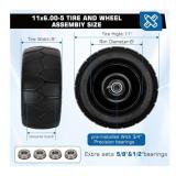 2 Pack 11 x 6.00-5 Flat Free Tires for Zero Turn M
