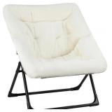 Comfy Saucer Chair for Adults, Soft Faux Fur Bedro