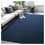 Rugs for Bedroom Living Room, 4x6 ft Navy Blue Are