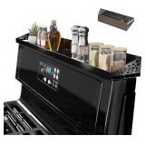 STUTOV 30" Magnetic Stove Top Shelf   Black Spice