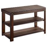 Pipishell Bamboo Shoe Rack Bench, 3 Tier Sturdy Sh