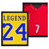 2 Pack Jersey Shadow Box ,Jersey Frame Display Cas