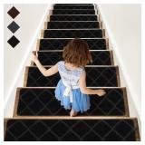 RIOLAND Stair Treads Carpet Non-Slip Indoor 15 PCS