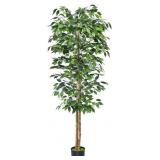 HAIHONG 1Pack 6FT Artificial Ficus Tree with Reali