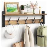 Optish Coat Rack Wall Mount with Shelf, 24 Inch Co