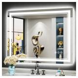 40x32 LED Bathroom Mirror with Lights, Backlit and