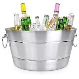 BREKX Stainless Steel Ice Bucket for Parties, Doub