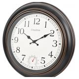Crosstime Large Outdoor Clock Waterproof 18" - Re